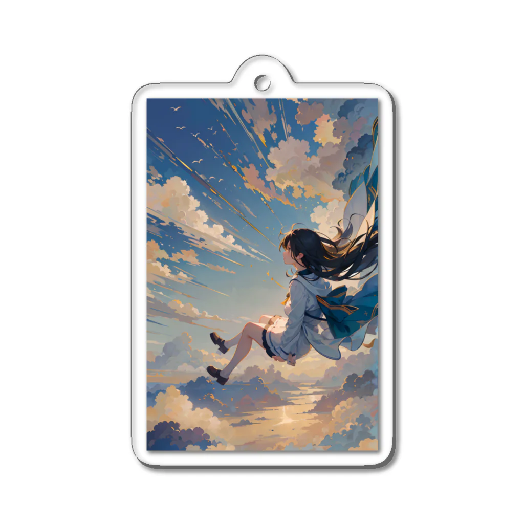 卯月なのかのSky Journey　〜世界最古で最大の恒久的なキャンパスの旅〜　No.4「Falling」 Acrylic Key Chain