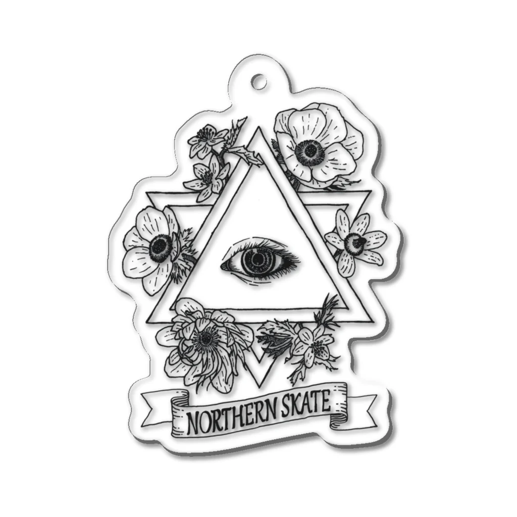 Northern_SKaTeのNorthern SKaTe "ANEMONE" BLACK Acrylic Key Chain