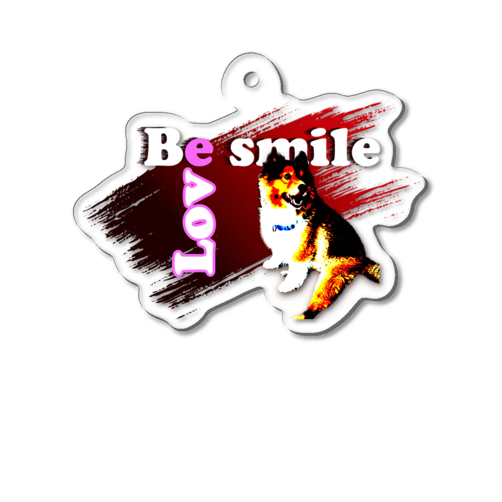 もふもふ犬ソア君SHOPのBe smile♡ アクリルキーホルダー