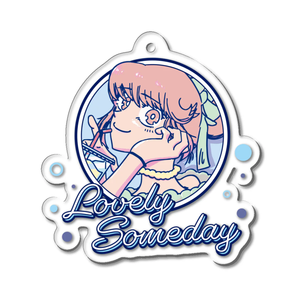 LovelySomedayのラブサムのロゴ（カラー） Acrylic Key Chain