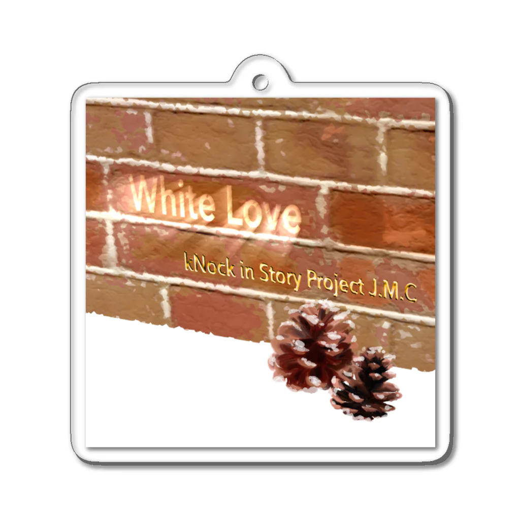 🌕朧月夜と紅茶時間☕️🫖のWhite Love‘ アクリルキーホルダー