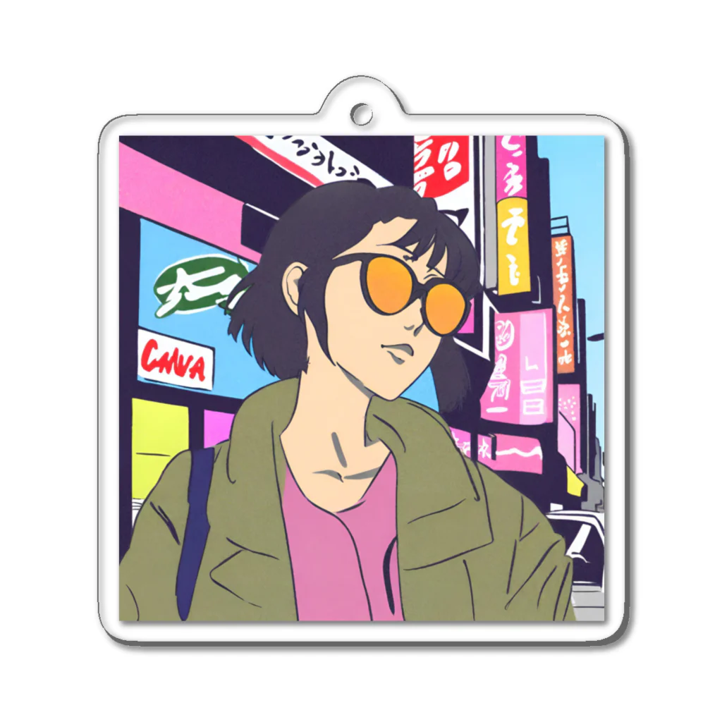 sunglass girlのsunglass girl 街編 Acrylic Key Chain