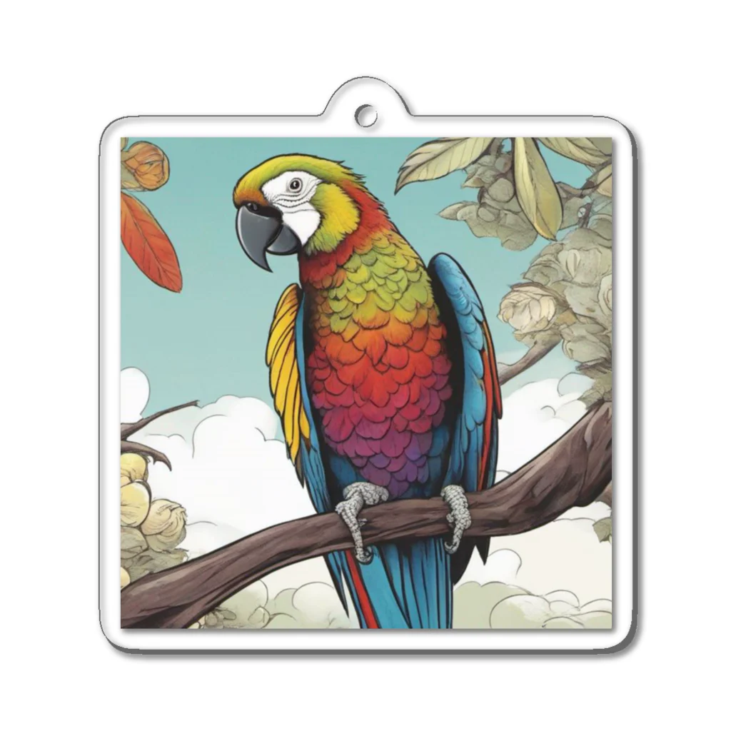 GOLAEのkarafurインコ Acrylic Key Chain