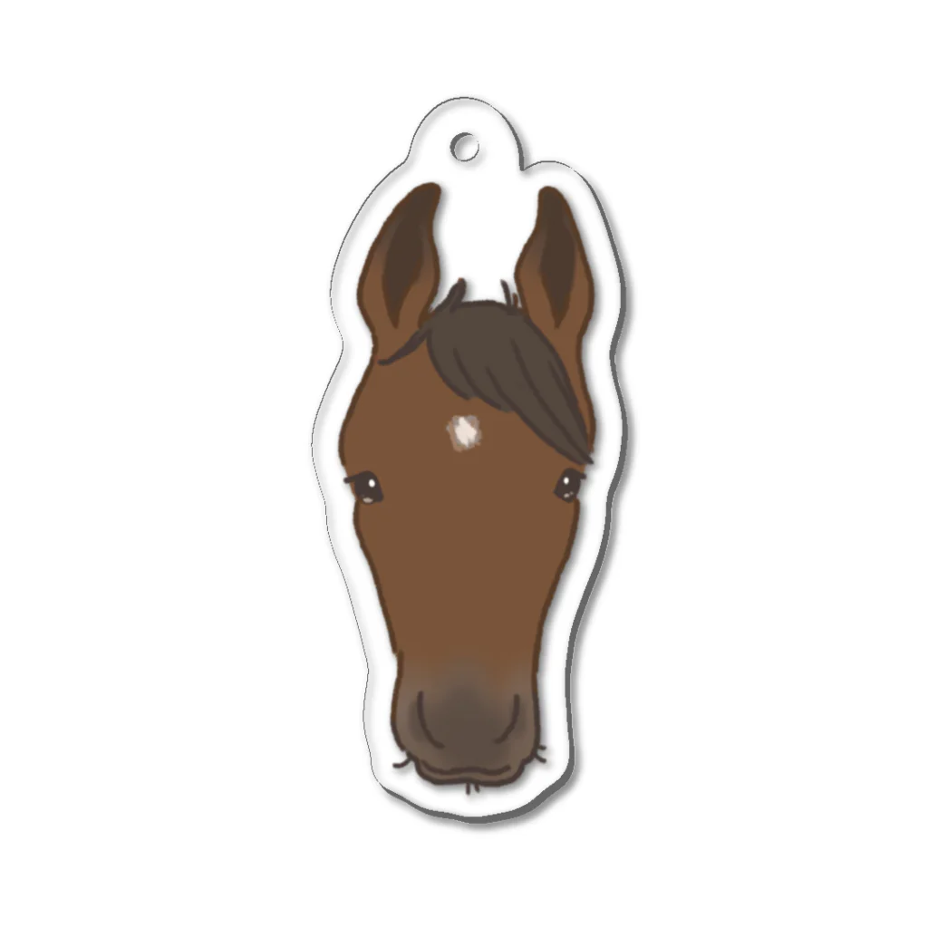 AomoriHorseFarmのジナコ素顔 アクリルキーホルダー