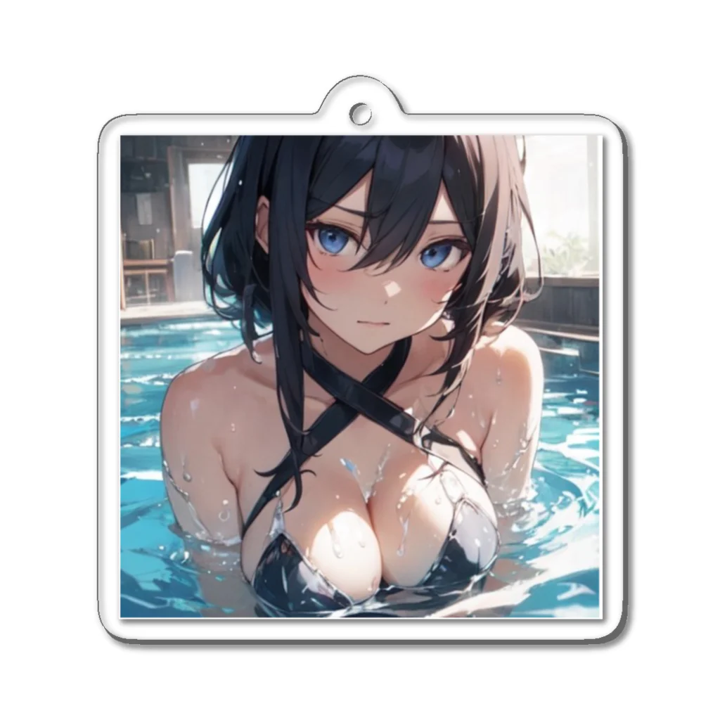 neko_28のセクシー水着のお姉さん1 Acrylic Key Chain