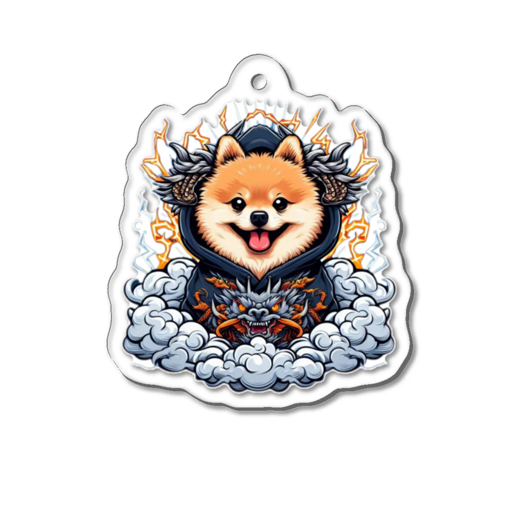 Pom-Dog'sのポメドラゴン Acrylic Key Chain