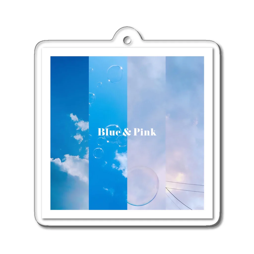 空日記のblue&pink Acrylic Key Chain