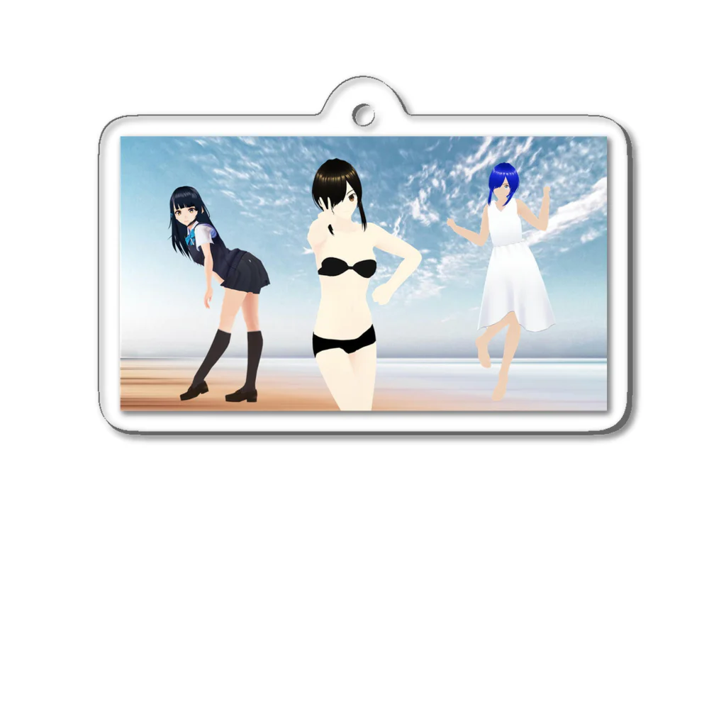 nanaozakaの三人娘のグッズ Acrylic Key Chain