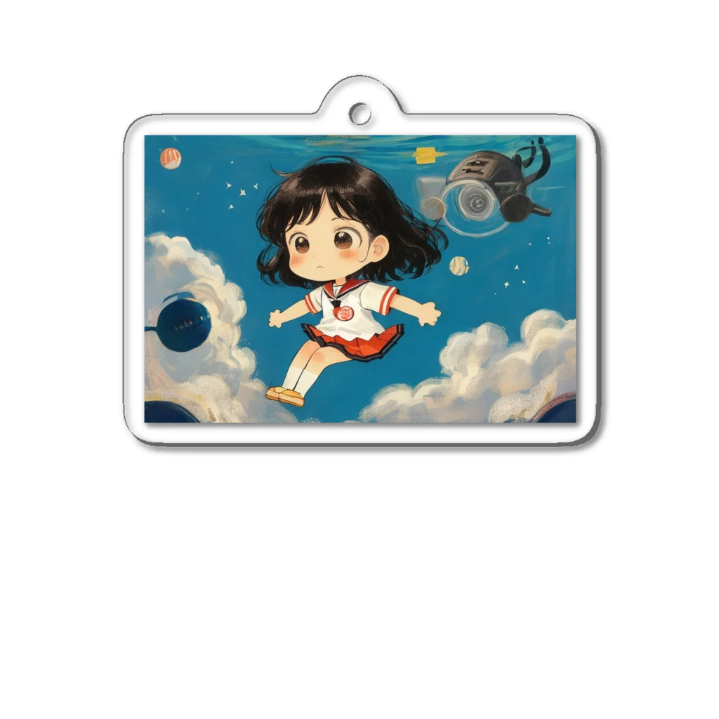 くま屋のSpacebound Girl Acrylic Key Chain