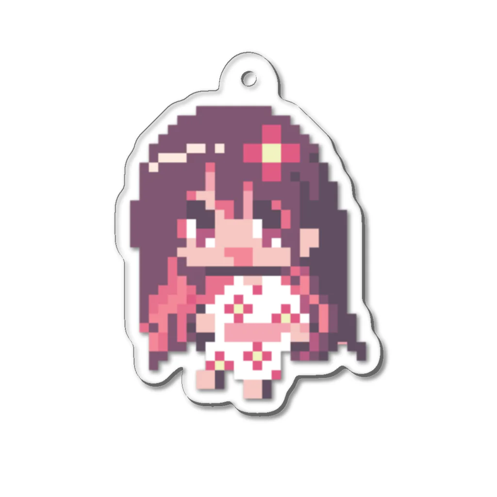 うぉぬ🐭✌🏻のドット絵うぉぬちゃん　浴衣バージョン Acrylic Key Chain