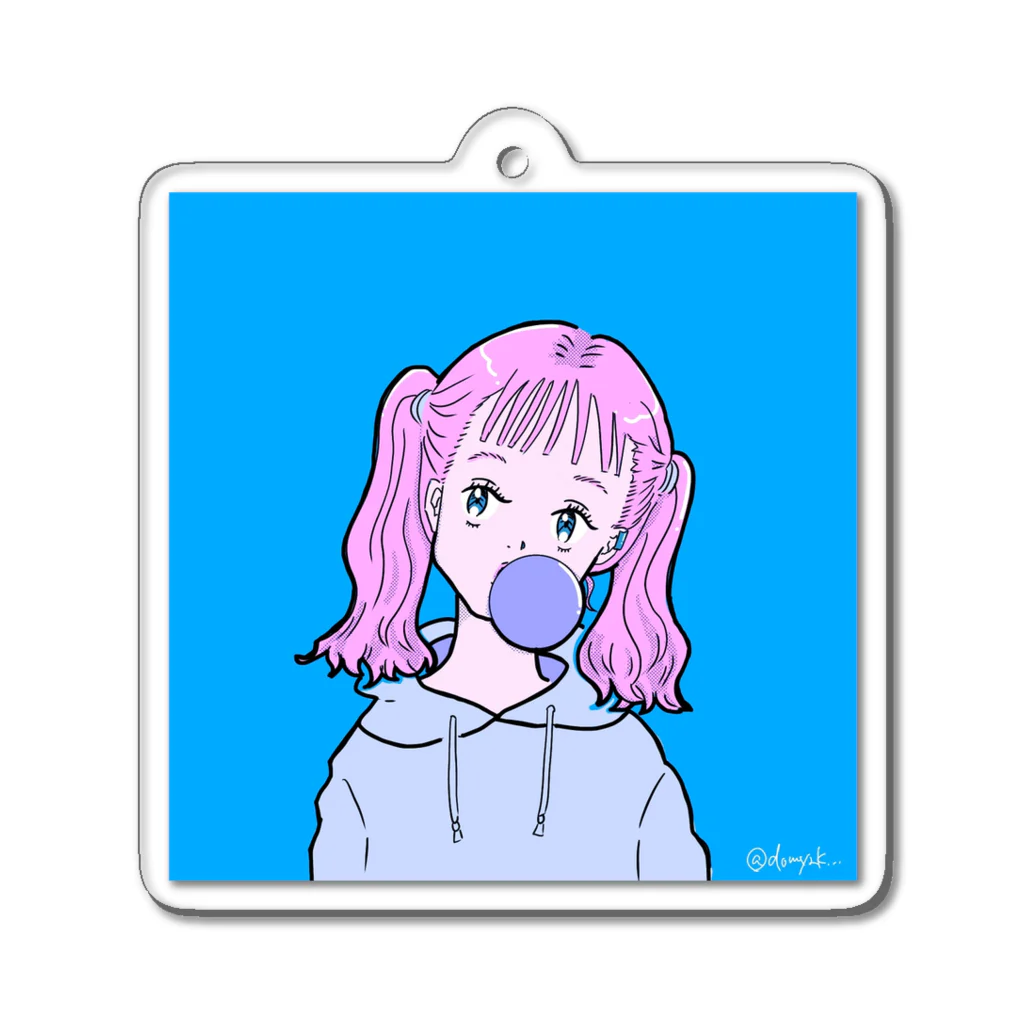 domyak.comのふうせんがーる Acrylic Key Chain