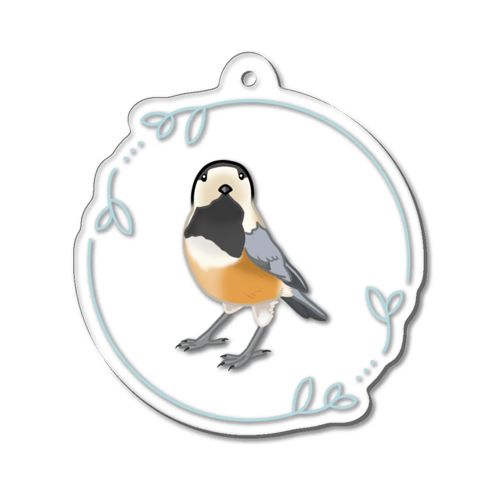 やちよ｜リアル鳥イラストのヤマガラさん Acrylic Key Chain