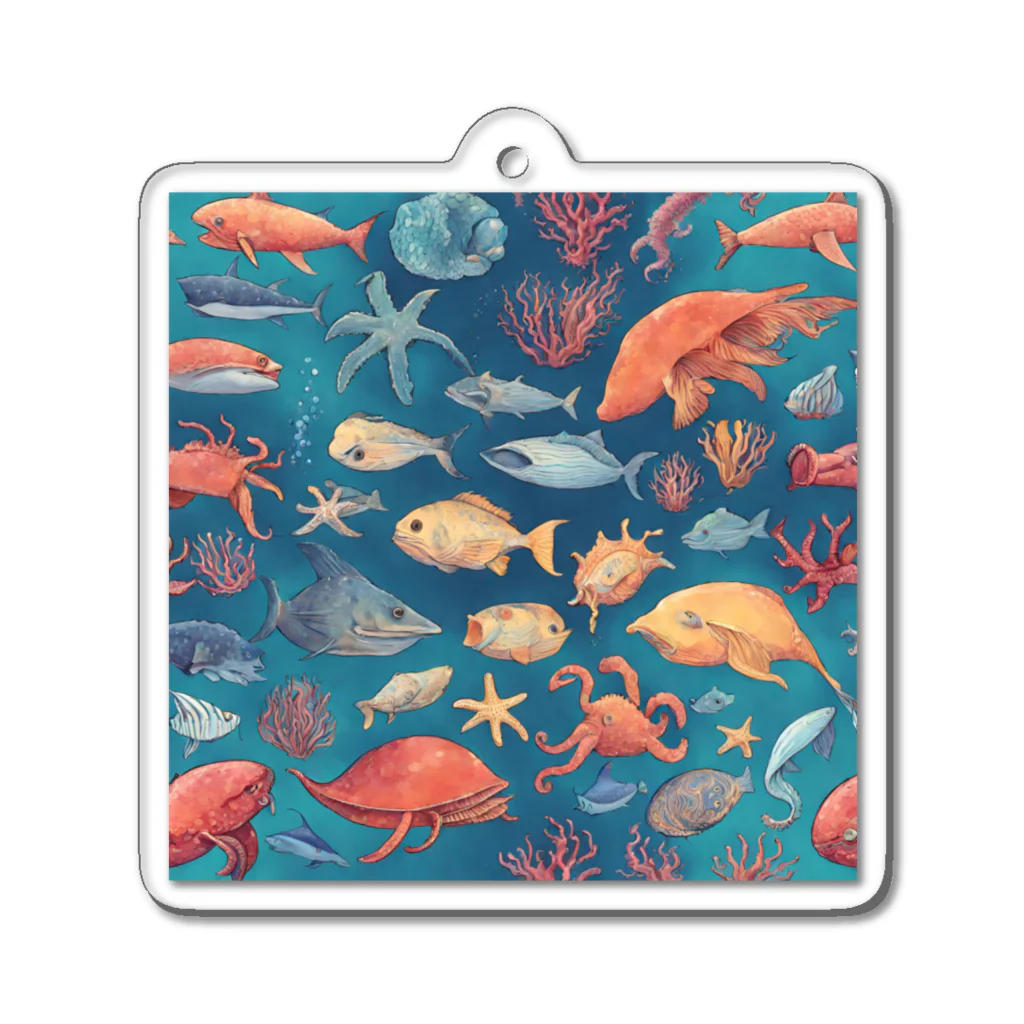 tmdayoの海洋生物 Acrylic Key Chain