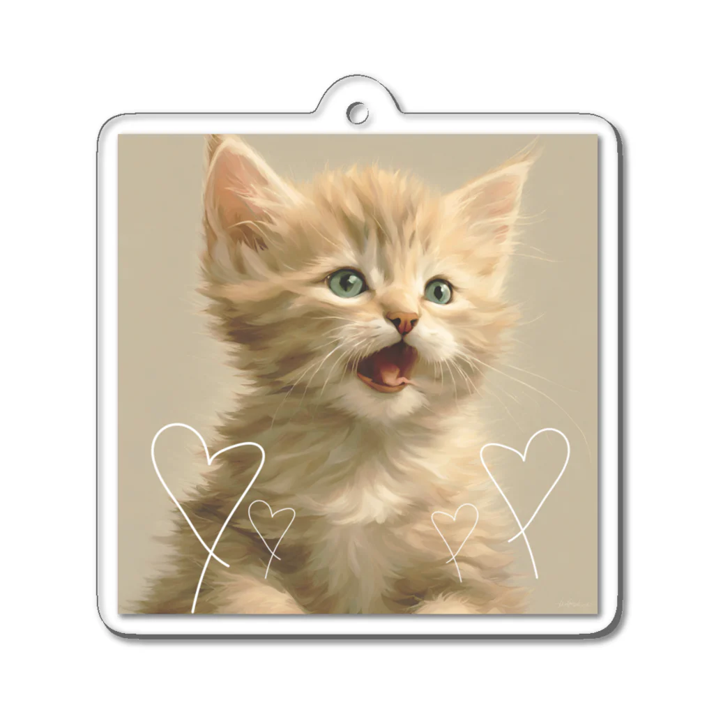 ❤︎cute❤︎のloveキャット Acrylic Key Chain