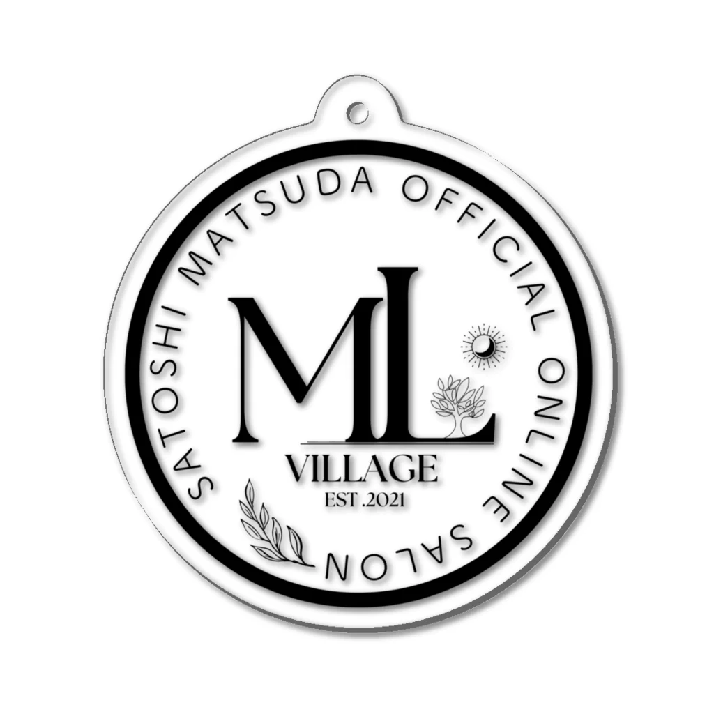 松田悟志のアートな小部屋のML VILLAGE CIRCLE LOGO Acrylic Key Chain