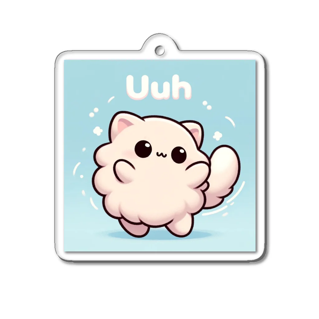 CatMonkのふわもふ猫Uuh Acrylic Key Chain