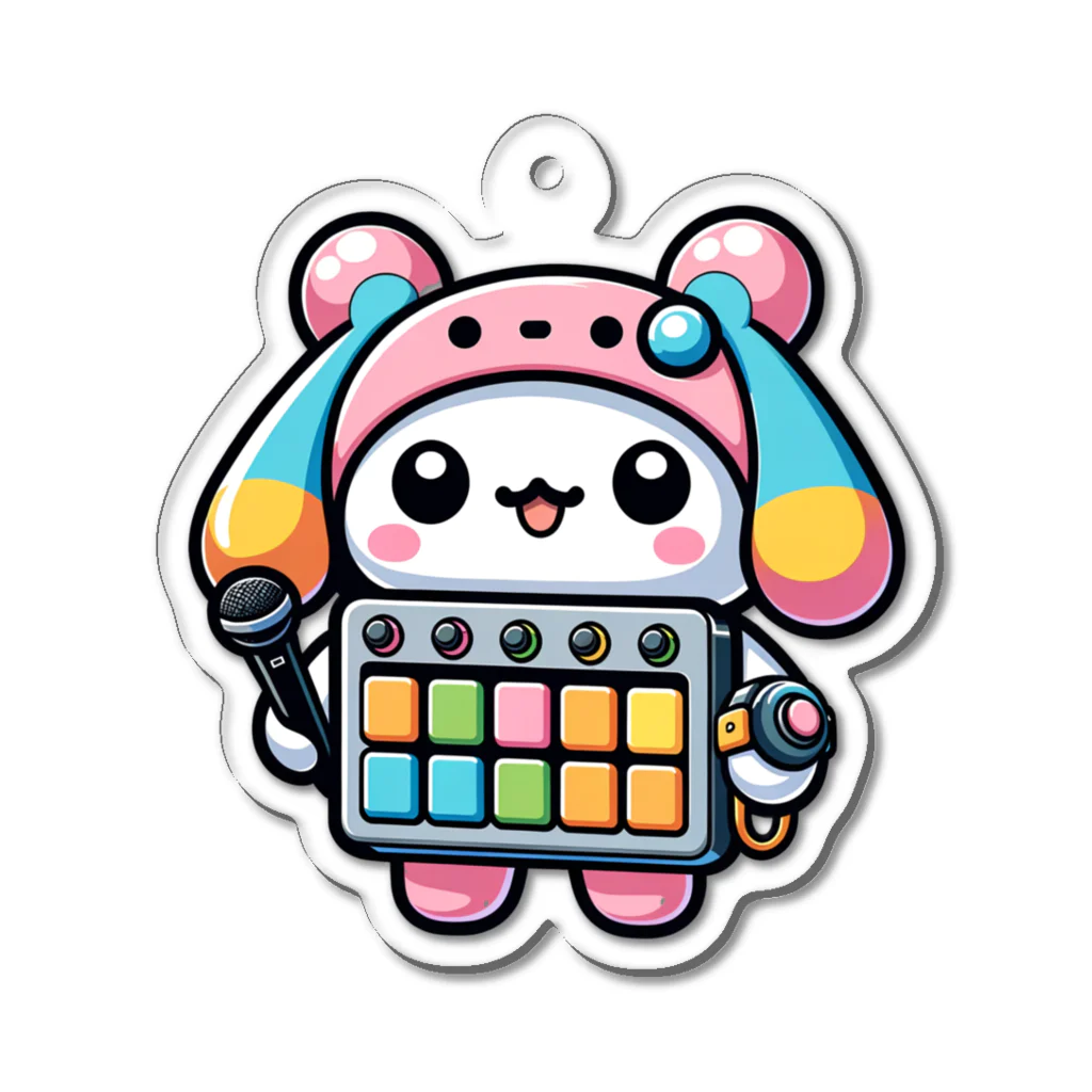 Team BlackPadsのパッド子ちゃん｜Team Blackpads x Urinamiコラボシリーズ Acrylic Key Chain