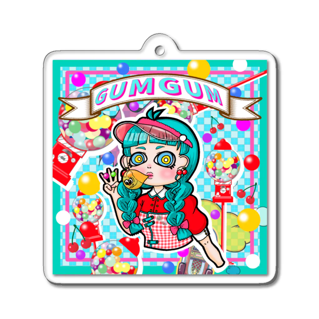 カラフルパレットのGUMGUM アクリルキーホルダー