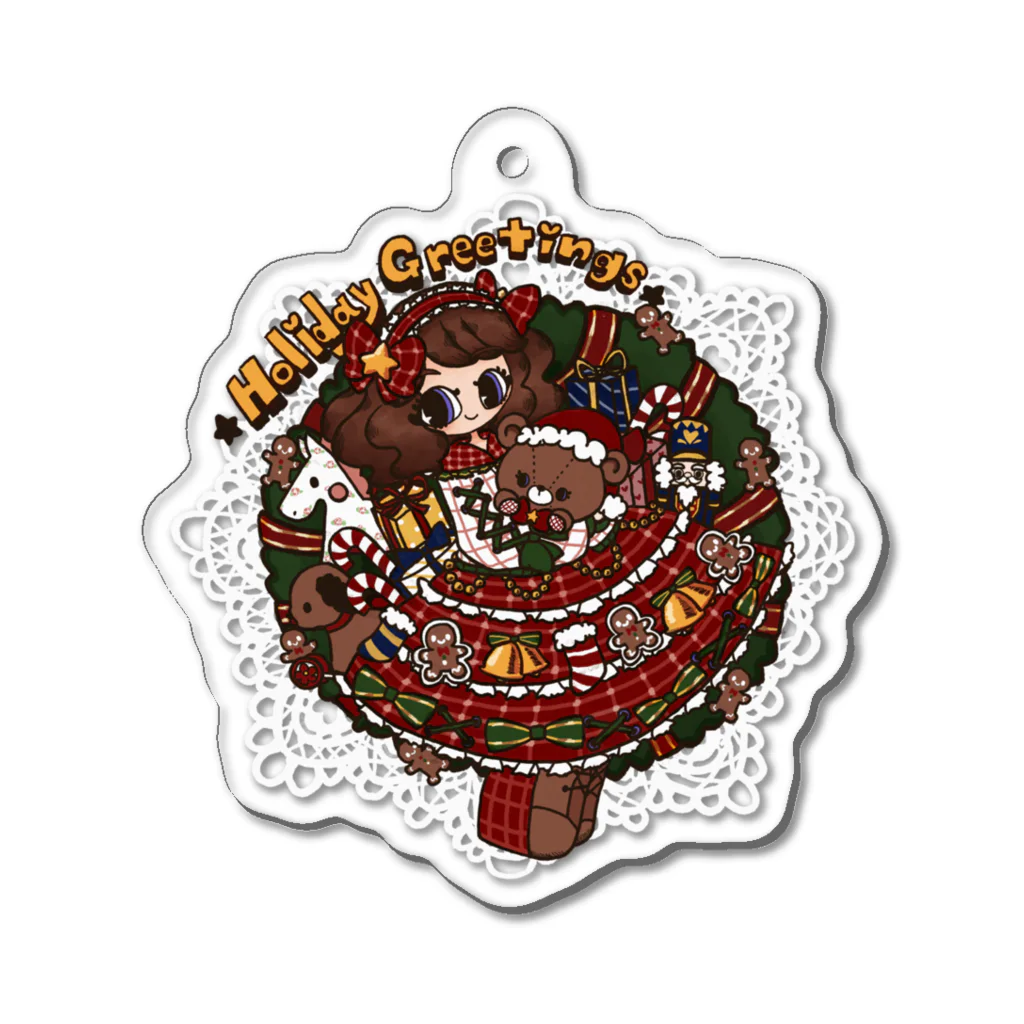 Gingerbread HouseのHoliday Greetings！🎄 Acrylic Key Chain