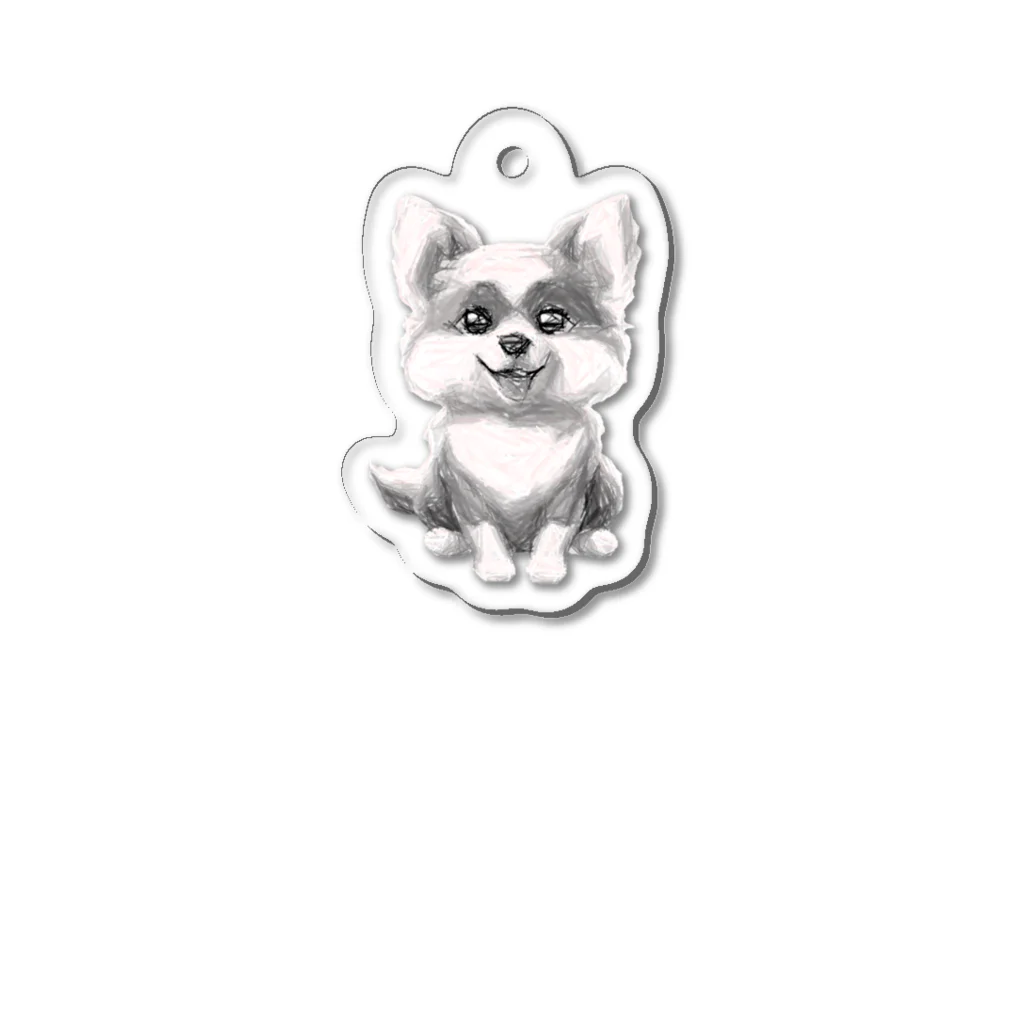 garireoの飼い主を待っている犬 Acrylic Key Chain