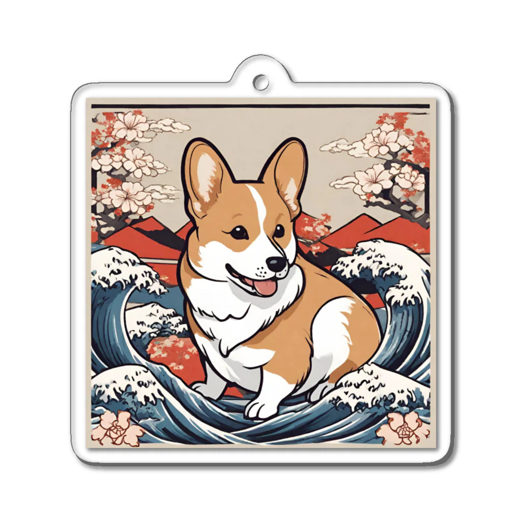 ただjapaneseなだけ🙌の絵巻の犬小町 2 Acrylic Key Chain