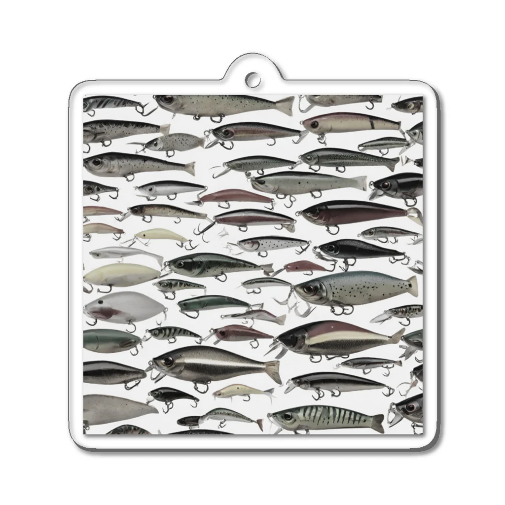 No Fishing No Life のルアーコレクション3ルアー Acrylic Key Chain