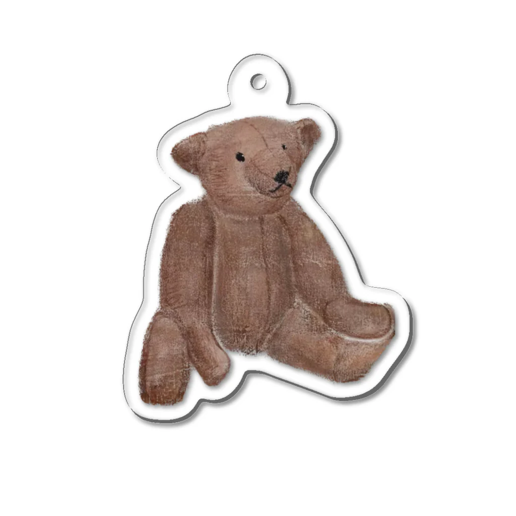 みにゆん　ねこのLovely bear。brown bear Acrylic Key Chain