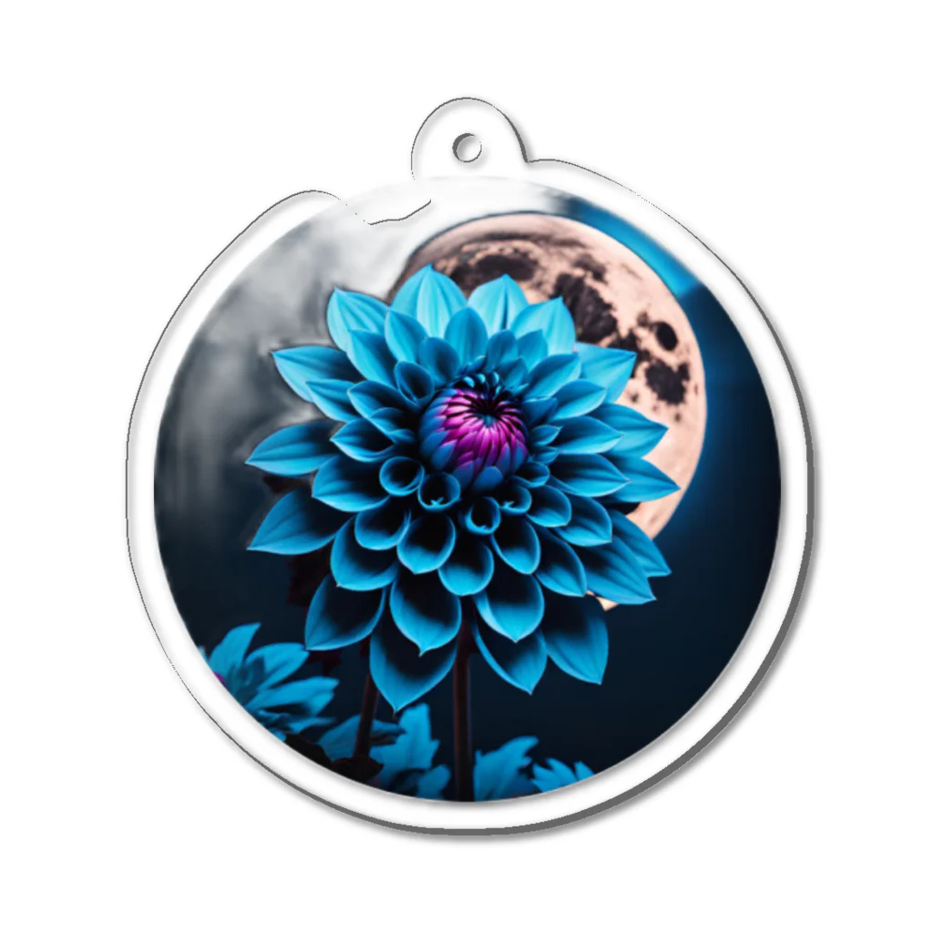 RetrowaveFlowerのRetrowaveFlower-ダリア- Acrylic Key Chain