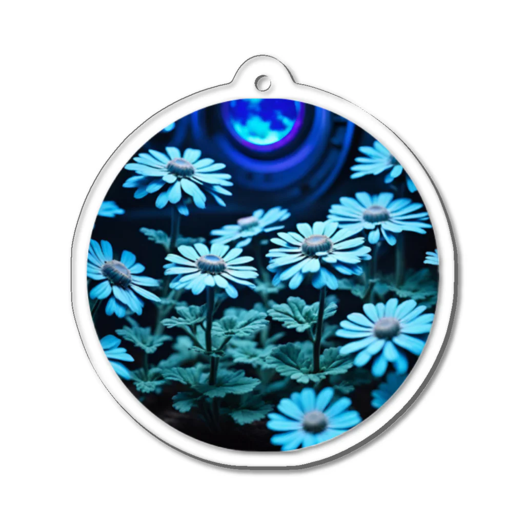 RetrowaveFlowerのRetrowaveFlower-ガーベラ- Acrylic Key Chain