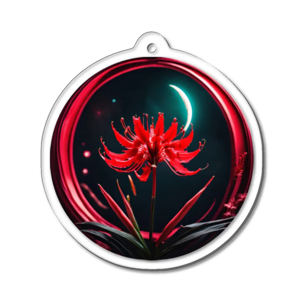 RetrowaveFlowerのRetrowaveFlower-彼岸花- Acrylic Key Chain