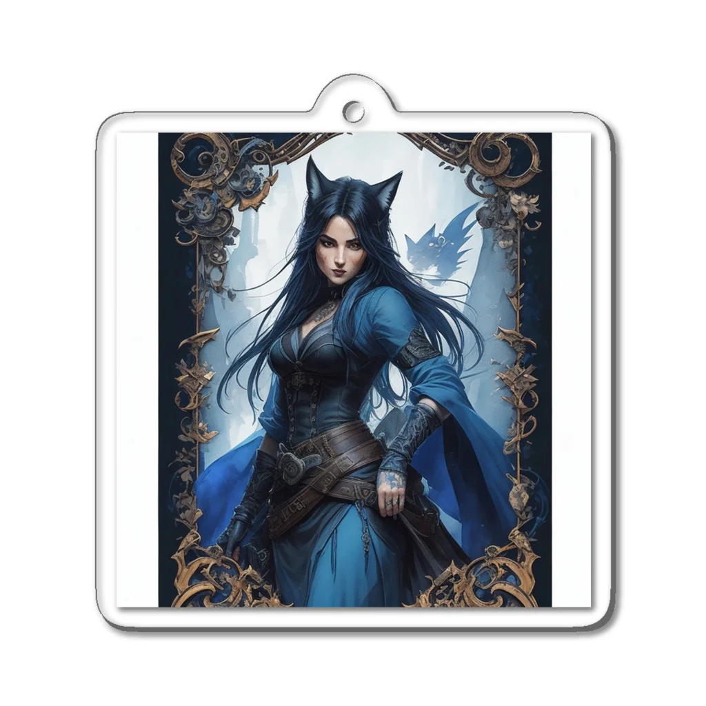ZZRR12の「狐魔女の蒼き炎」 ： "The Azure Flames of the Fox Witch" Acrylic Key Chain