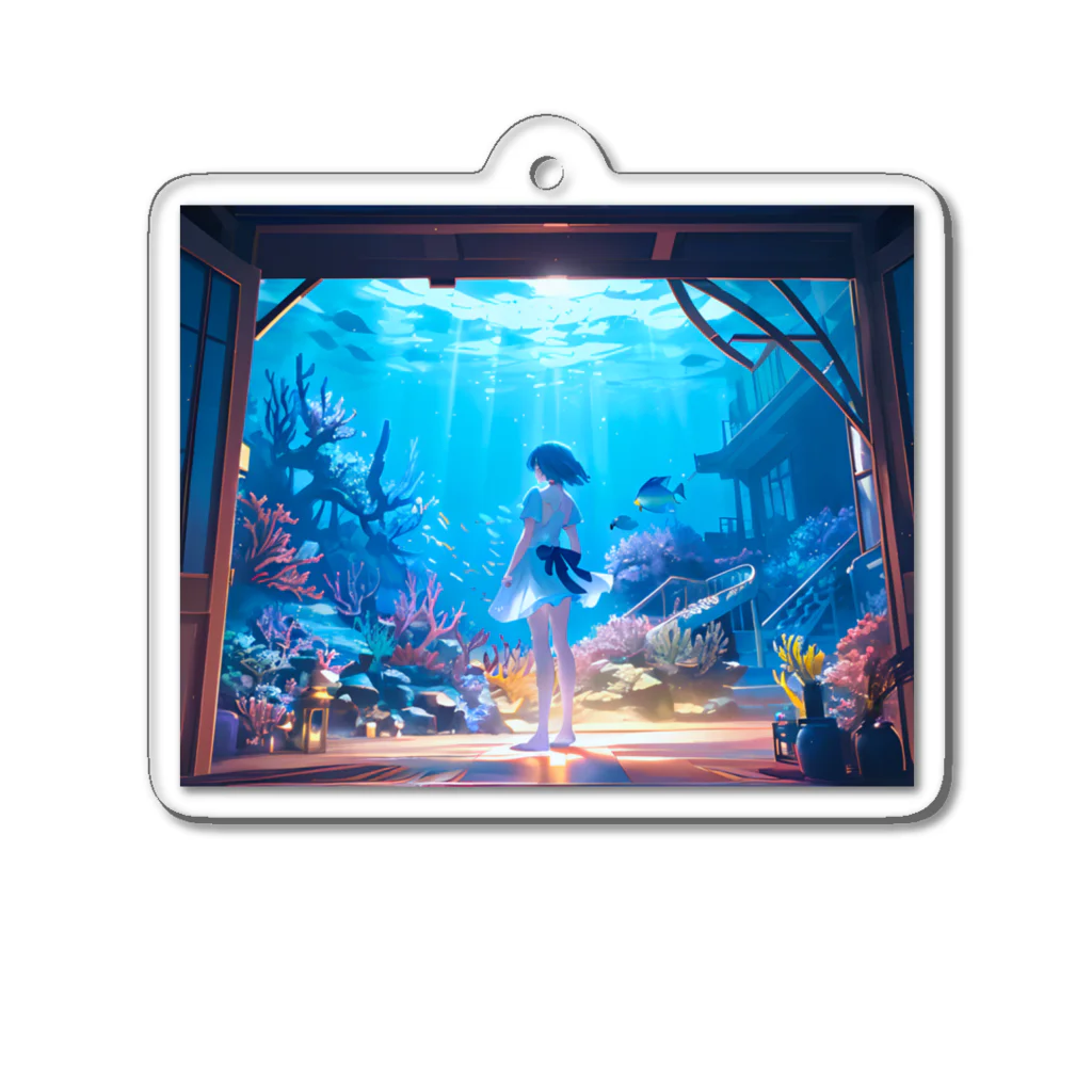 卯月なのかのWonder Houses Journey　〜いつか夢見た遊び心の旅〜　No.3「MARINE DAYS」 Acrylic Key Chain