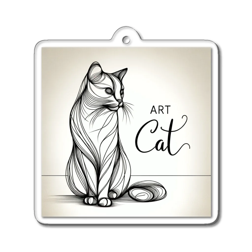 cat houseのart cat Acrylic Key Chain