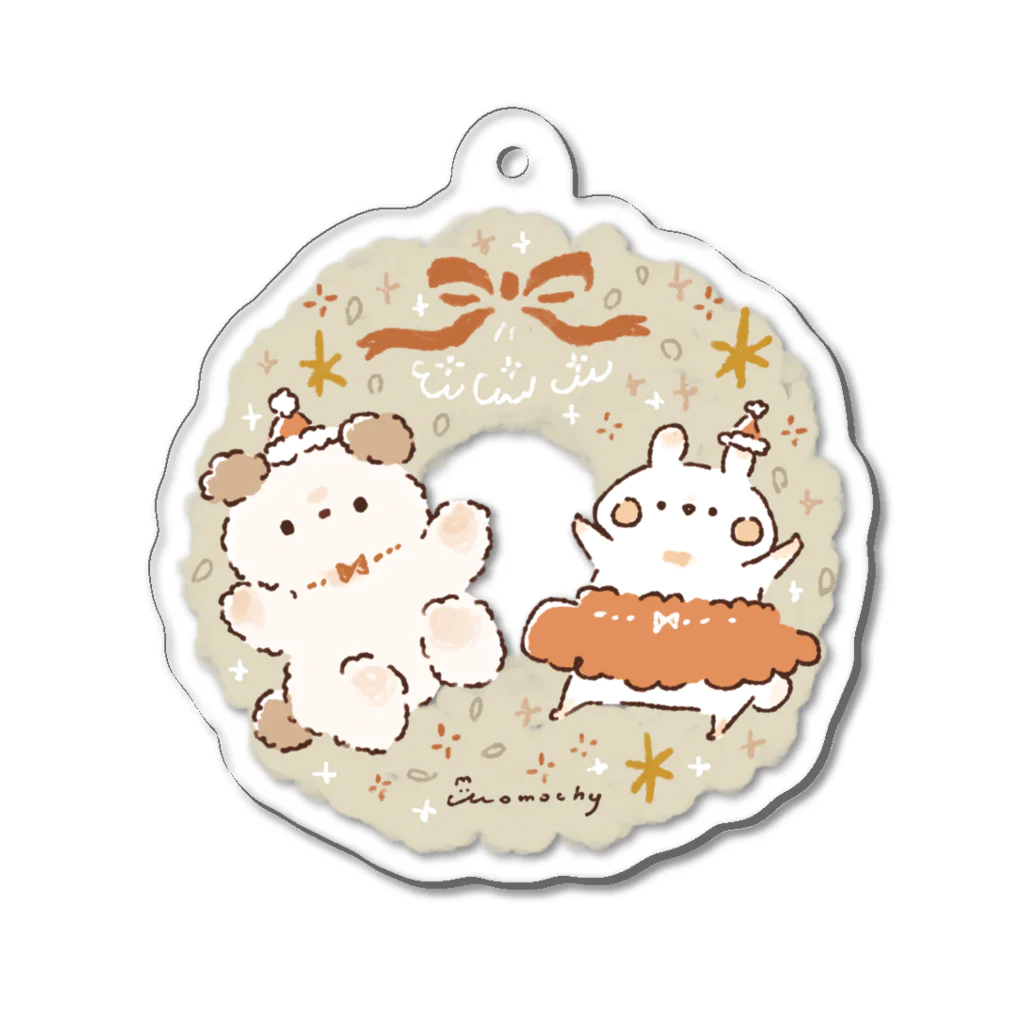 ＊momochy shop＊のちゃぷもちのクリスマス Acrylic Key Chain