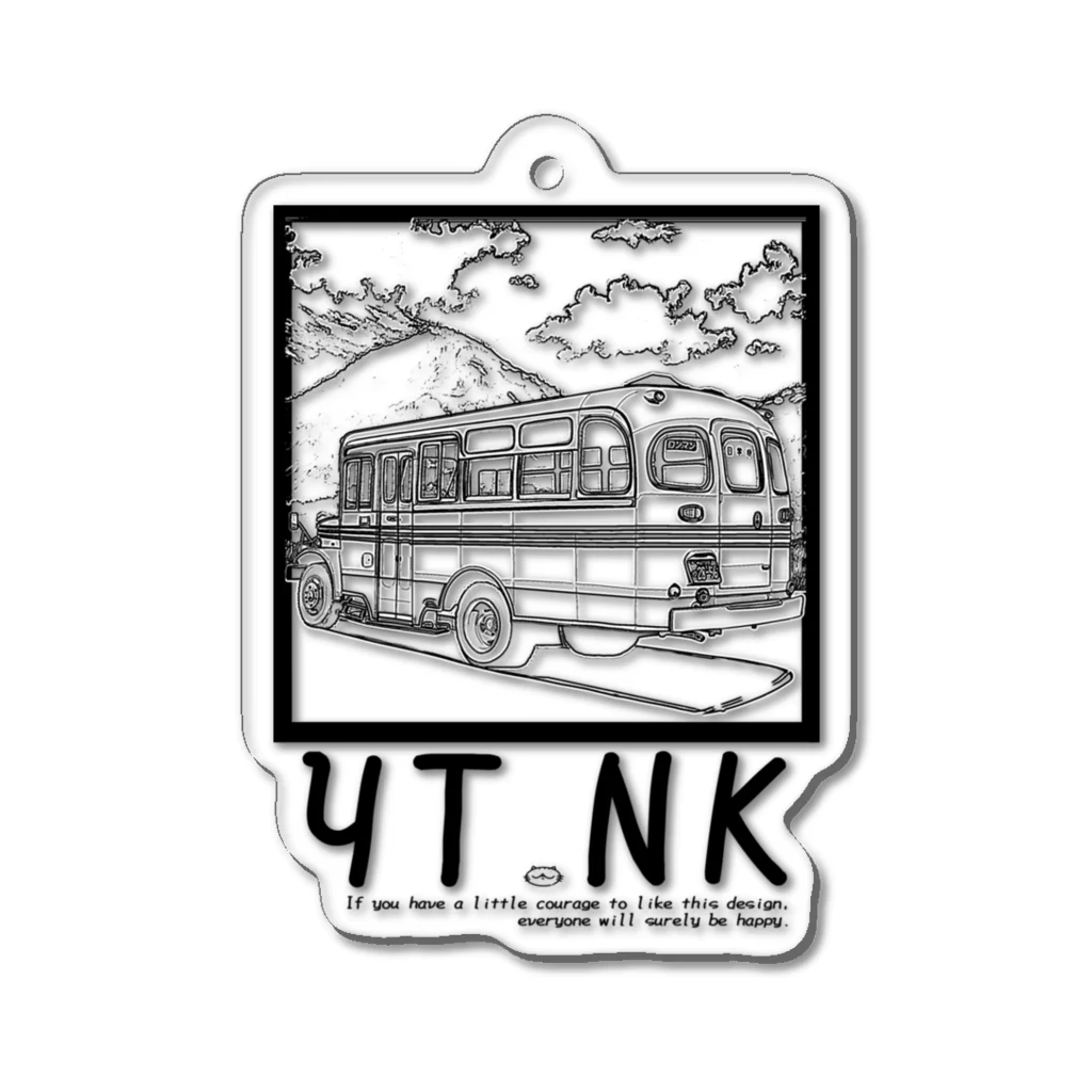 YUTANEKO公式ショップのゆたねこ　ボンネットバス Acrylic Key Chain