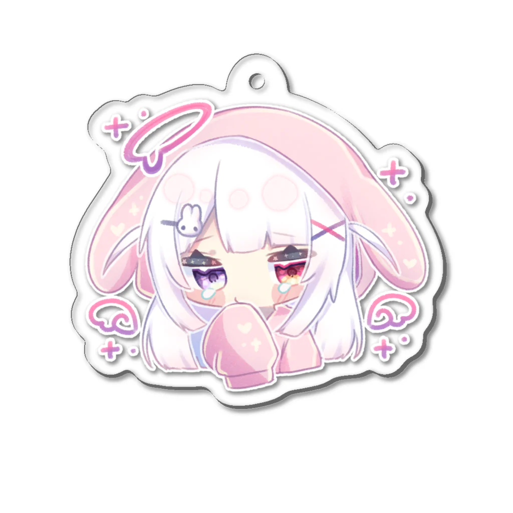 みなづき。のうさ耳パーカーちゃん(めそめそ) Acrylic Key Chain