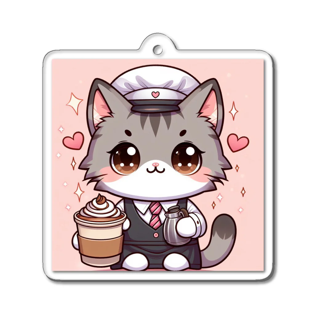 ArtistのCoffee Cat アクリルキーホルダー