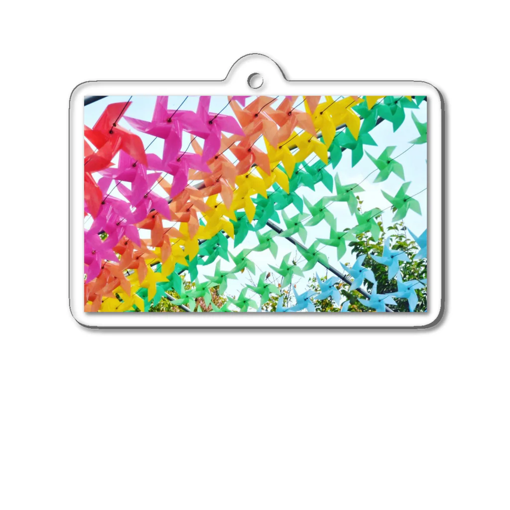 道産子photo shopのかざぐるま Acrylic Key Chain