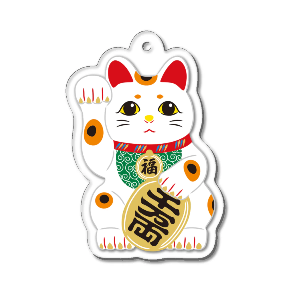 めろんぱん・ヘルメットの招金猫 Acrylic Key Chain