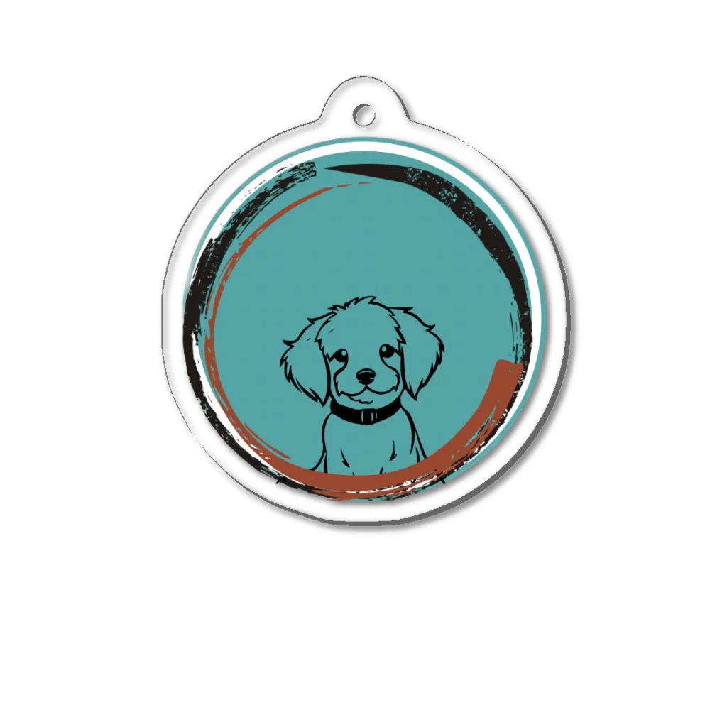 sloth_giraffeの可愛い子犬 Acrylic Key Chain