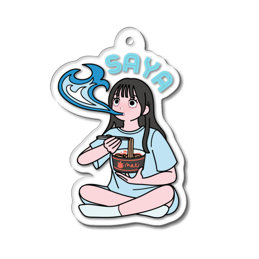 さやりさチャンネルのアクキー「SAYA」【SAYARISA×hoppeコラボアイテム】 アクリルキーホルダー