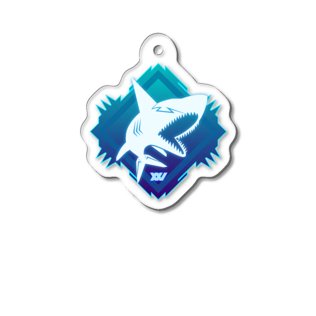 熊谷ゆ〜ほ_デザイングッズのINK WAVE / SHARK RANK Acrylic Key Chain