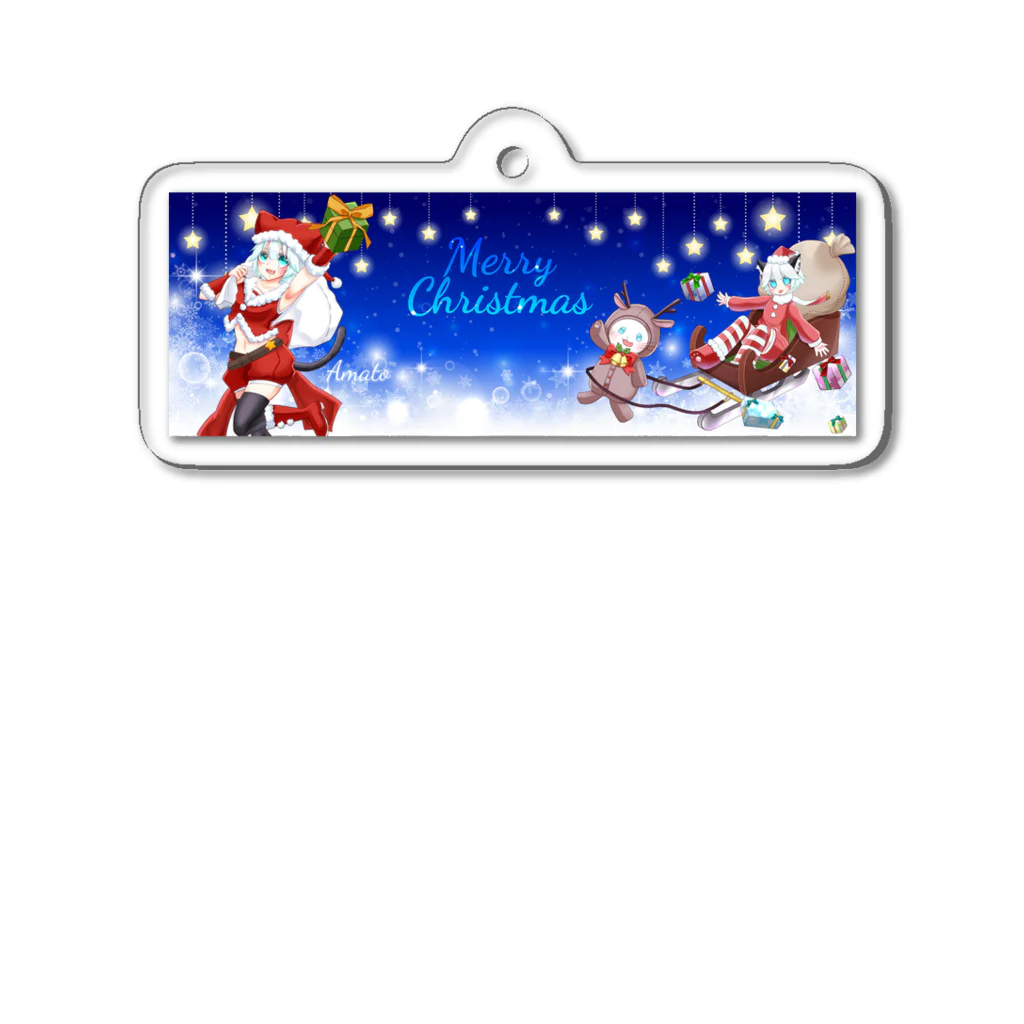 天兎の作品展のXmasサンタ天兎 Acrylic Key Chain