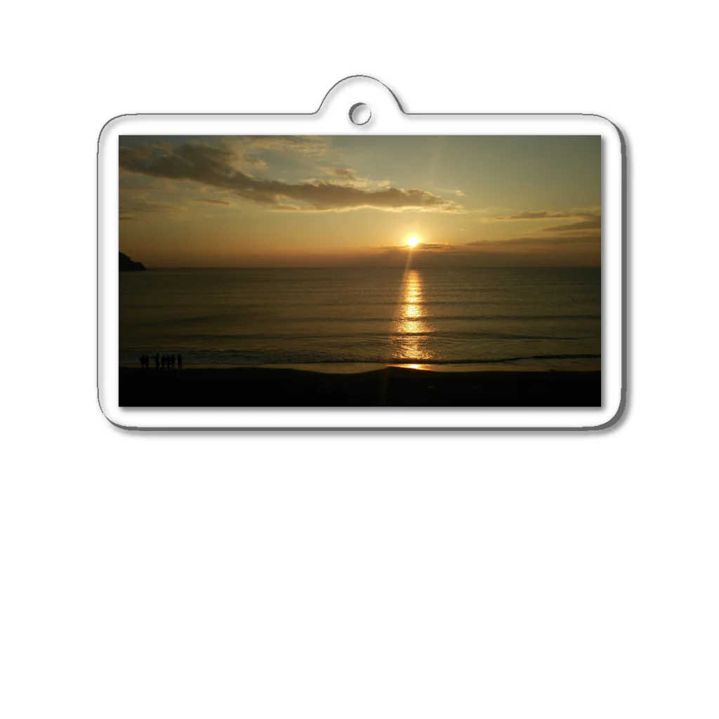 わんこの湘南の夕陽 Acrylic Key Chain