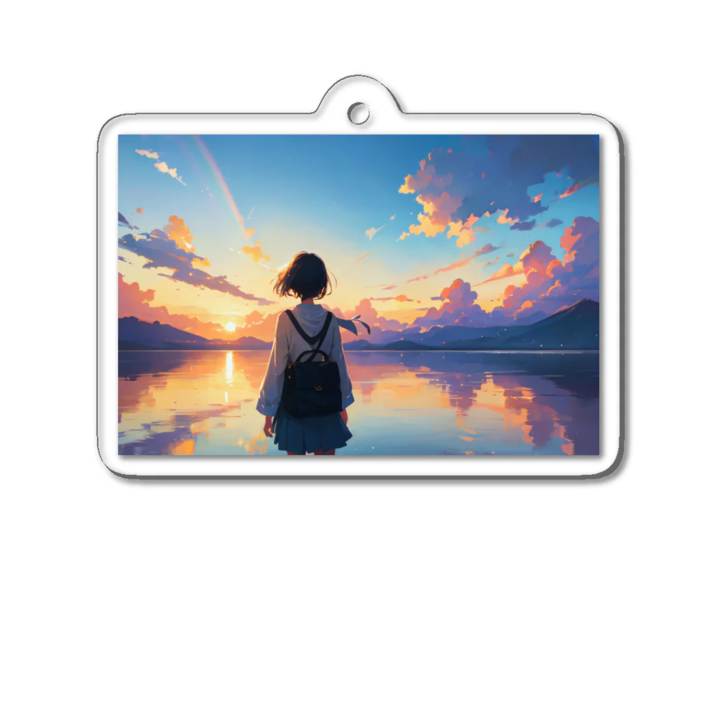 卯月なのかのTwilight Countryside Journey  〜黄昏に包まれる故郷の旅〜　No.3「Reflection」 Acrylic Key Chain