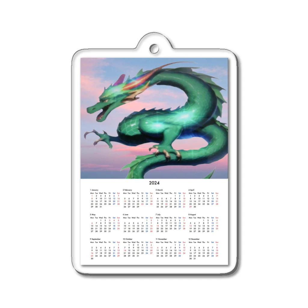 CHIKUSHOの2024年カレンダー アクリルキーホルダー
