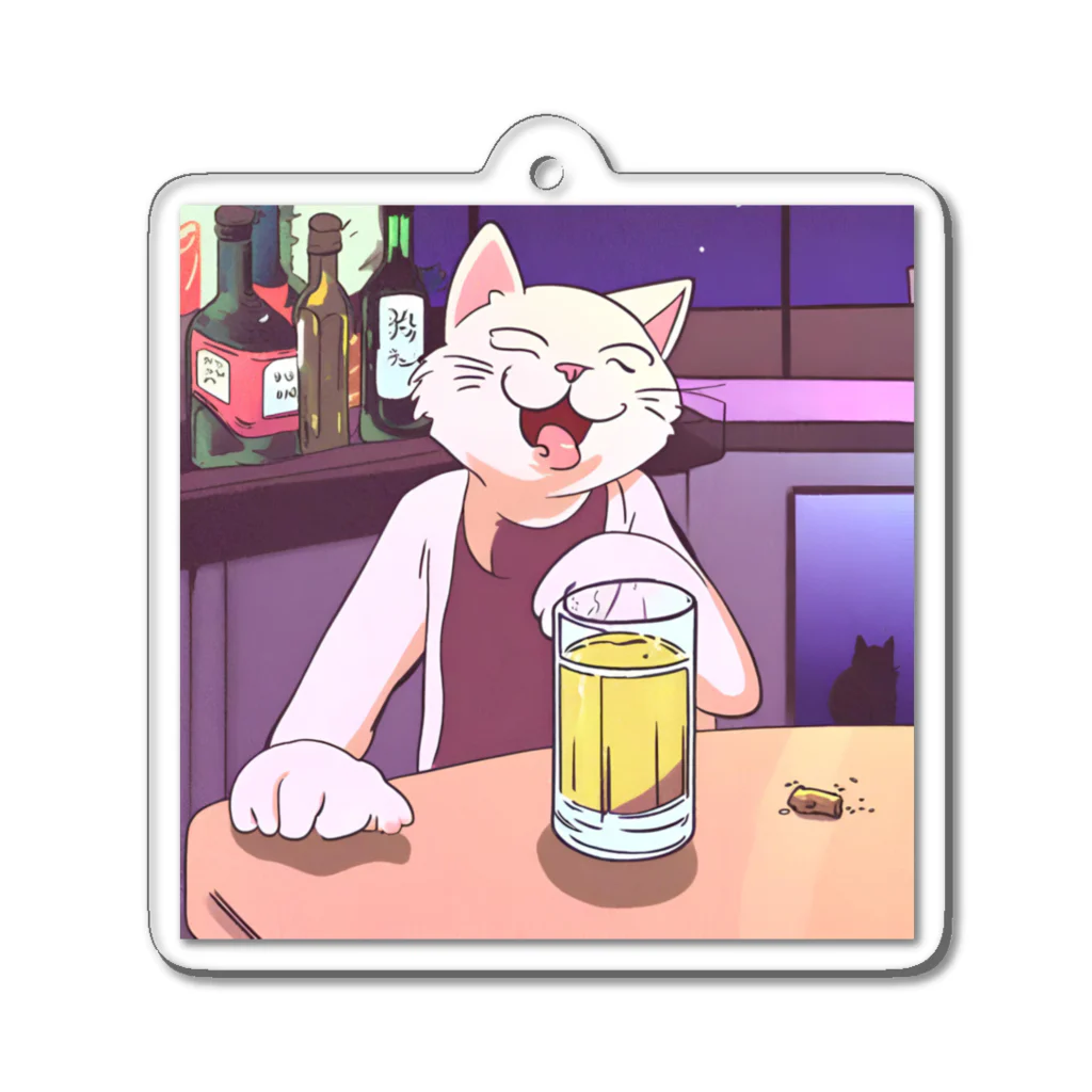 ブギーズの酔っ払いの猫くん Acrylic Key Chain