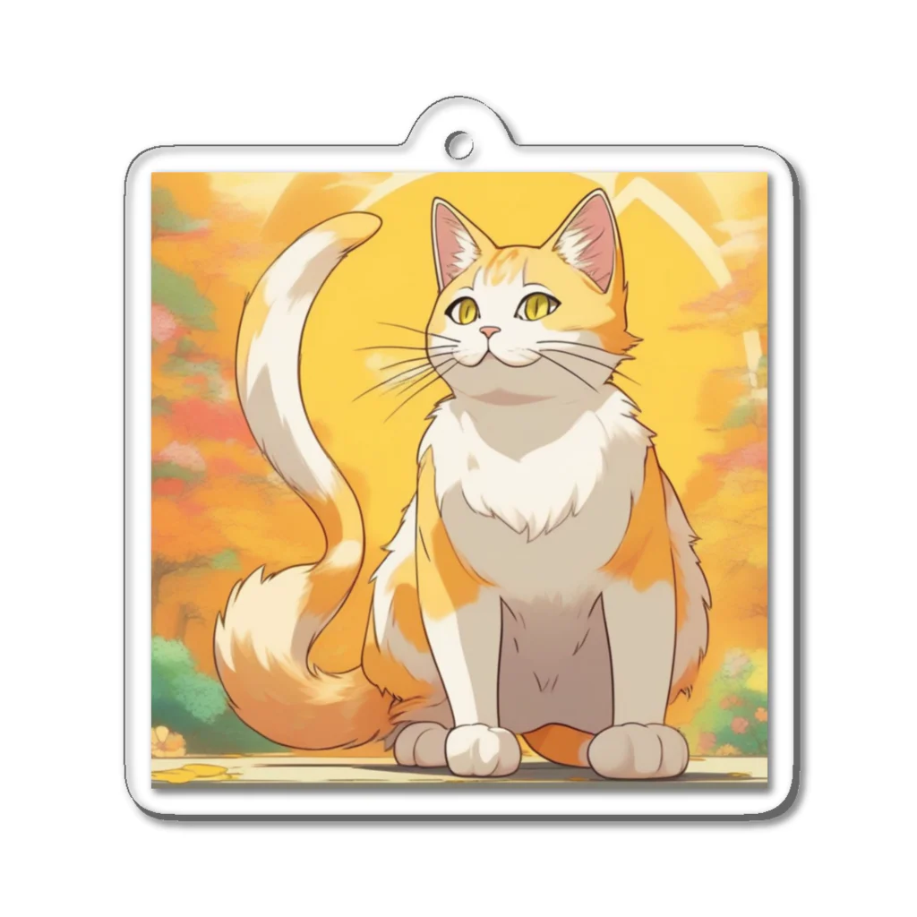 hana-monの希望の猫 Acrylic Key Chain