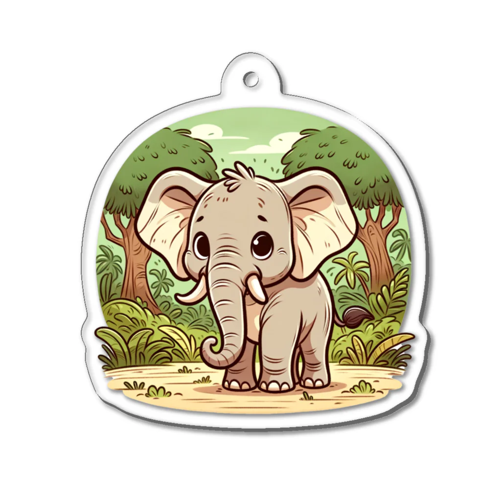 SAI.AI【ビンテージアニマル】のelephant【ビンテージアニマル】 Acrylic Key Chain