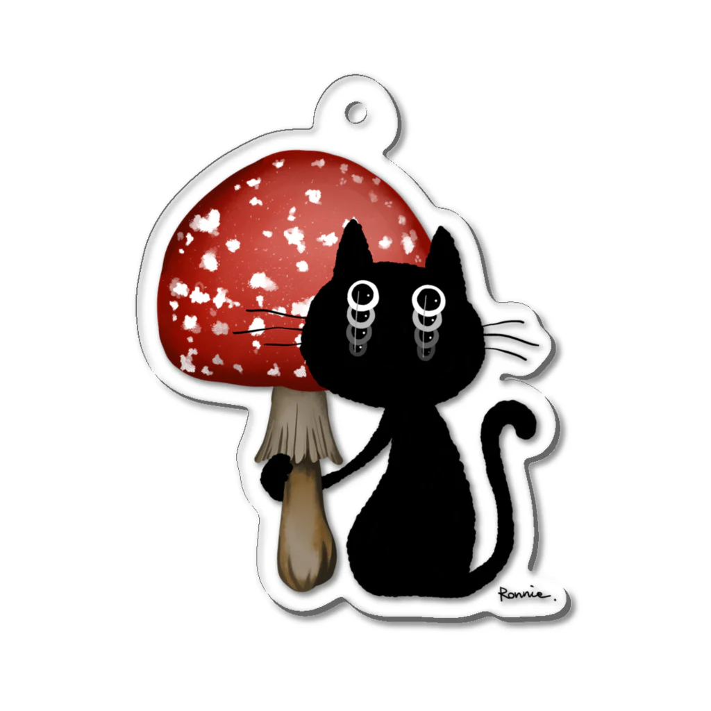 Ronnie and abbeyの黒猫スロットベニテング持ってみた Acrylic Key Chain